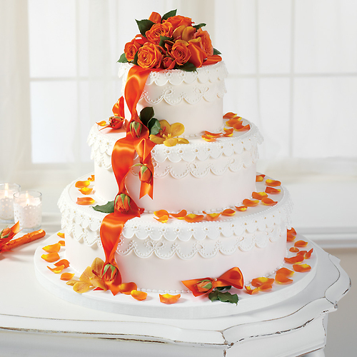 Orange Delight Cake Flowers