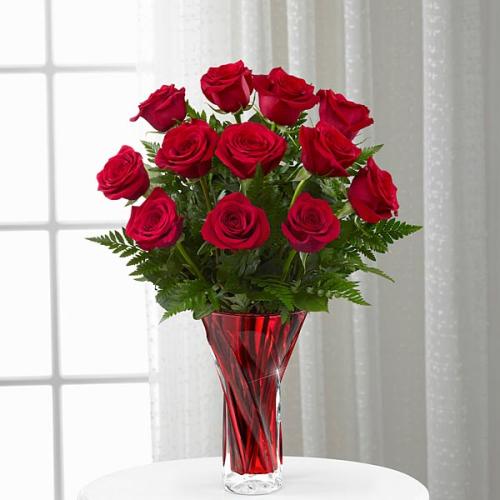 Anniversary Rose Bouquet - 12- Stems