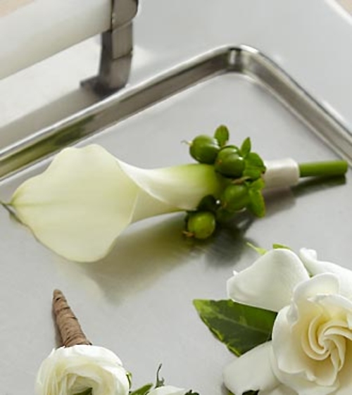 White Calla Boutonniere